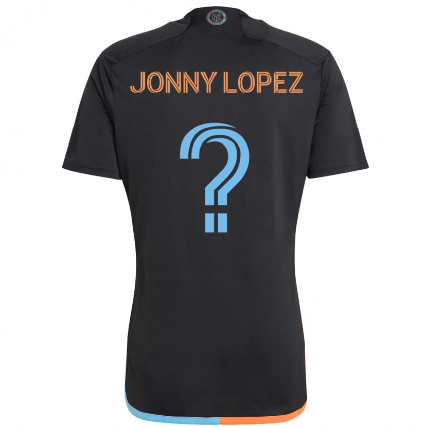 Danxen Enfant Maillot Jonny Lopez #0 Noir Bleu Orange Tenues Extérieur 2025/26 T-Shirt