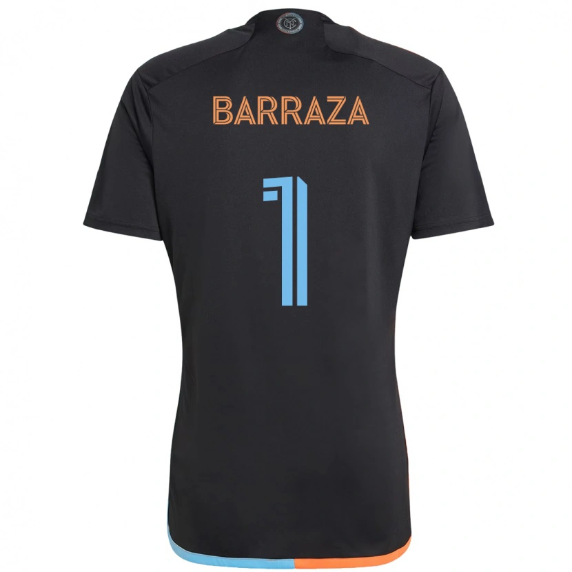 Danxen Enfant Maillot Luis Barraza #1 Noir Bleu Orange Tenues Extérieur 2025/26 T-Shirt