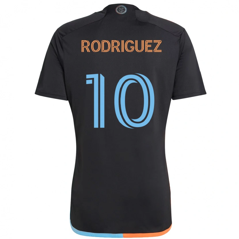 Danxen Enfant Maillot Santiago Rodríguez #10 Noir Bleu Orange Tenues Extérieur 2025/26 T-Shirt