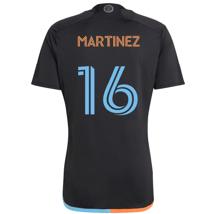 Danxen Enfant Maillot Alonso Martínez #16 Noir Bleu Orange Tenues Extérieur 2025/26 T-Shirt