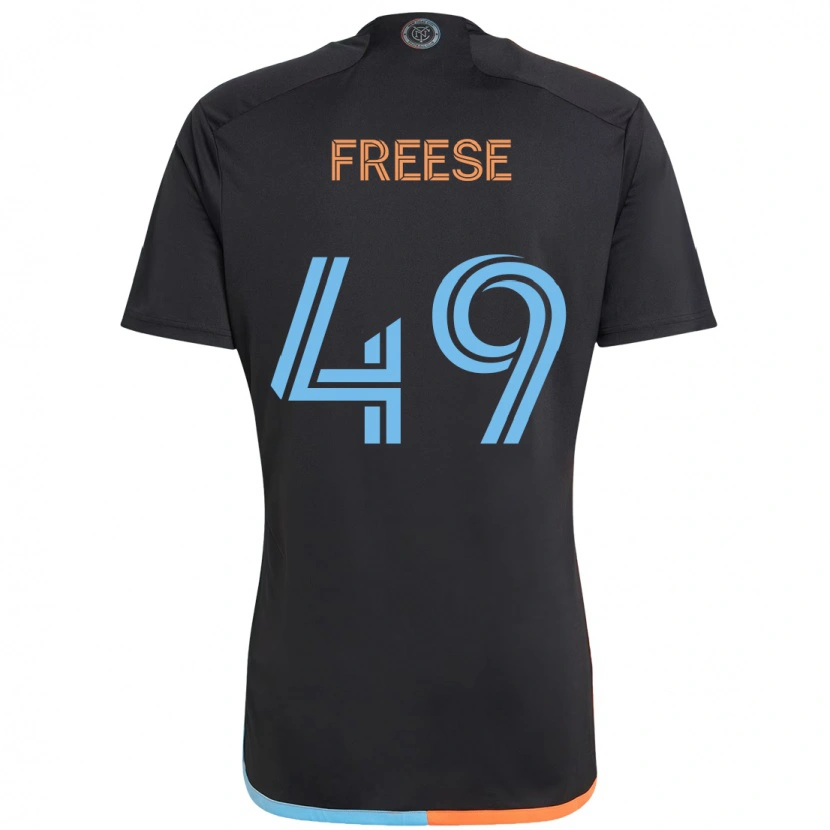 Danxen Enfant Maillot Matt Freese #49 Noir Bleu Orange Tenues Extérieur 2025/26 T-Shirt