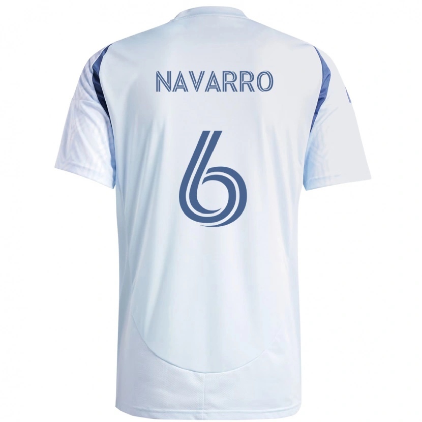Danxen Enfant Maillot Miguel Navarro #6 Rouge Blanc Tenues Extérieur 2025/26 T-Shirt