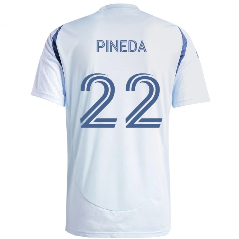 Danxen Enfant Maillot Mauricio Pineda #22 Bleu Ciel Clair Bleu Tenues Extérieur 2025/26 T-Shirt