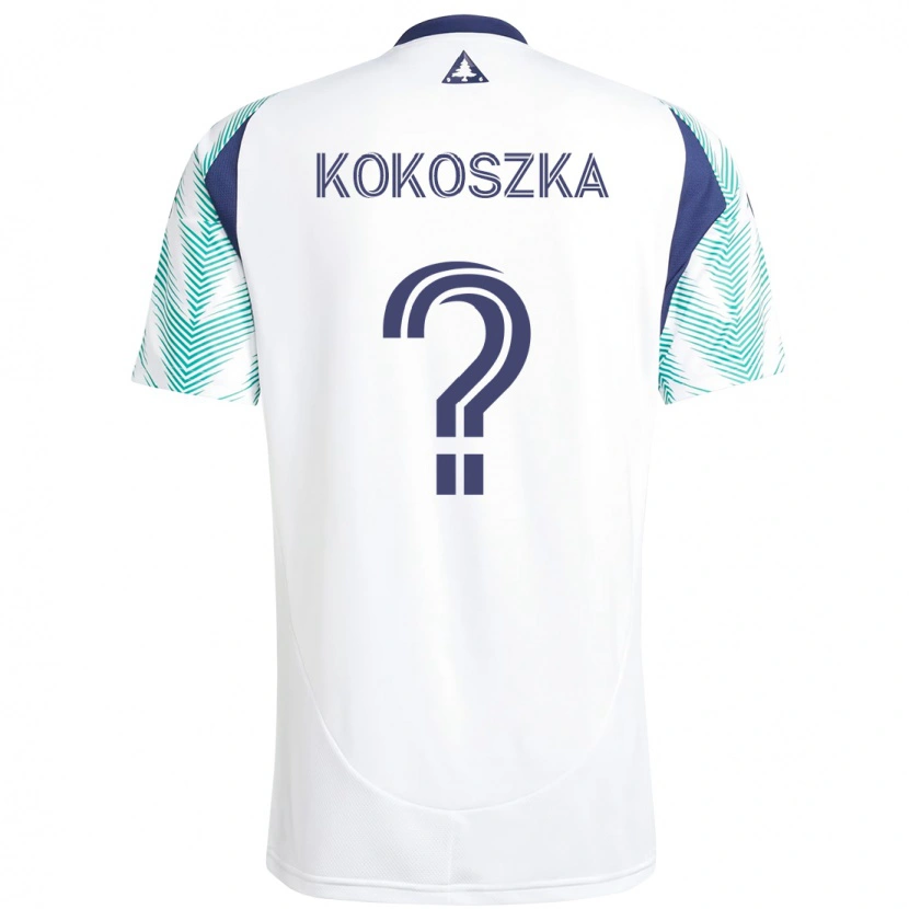Danxen Enfant Maillot Ayden Kokoszka #0 Bleu Rouge Tenues Extérieur 2025/26 T-Shirt