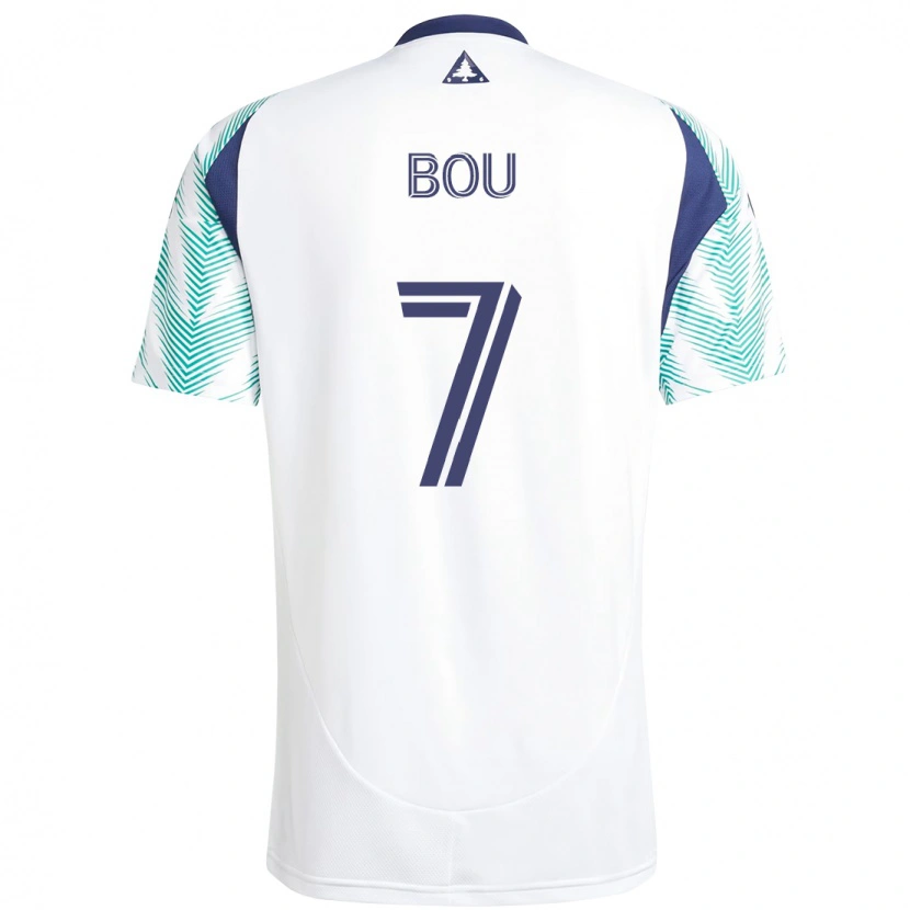 Danxen Enfant Maillot Gustavo Bou #7 Bleu Rouge Tenues Extérieur 2025/26 T-Shirt