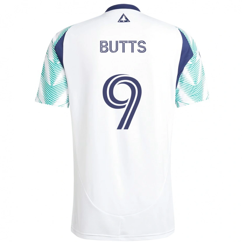Danxen Enfant Maillot Liam Butts #9 Bleu Rouge Tenues Extérieur 2025/26 T-Shirt