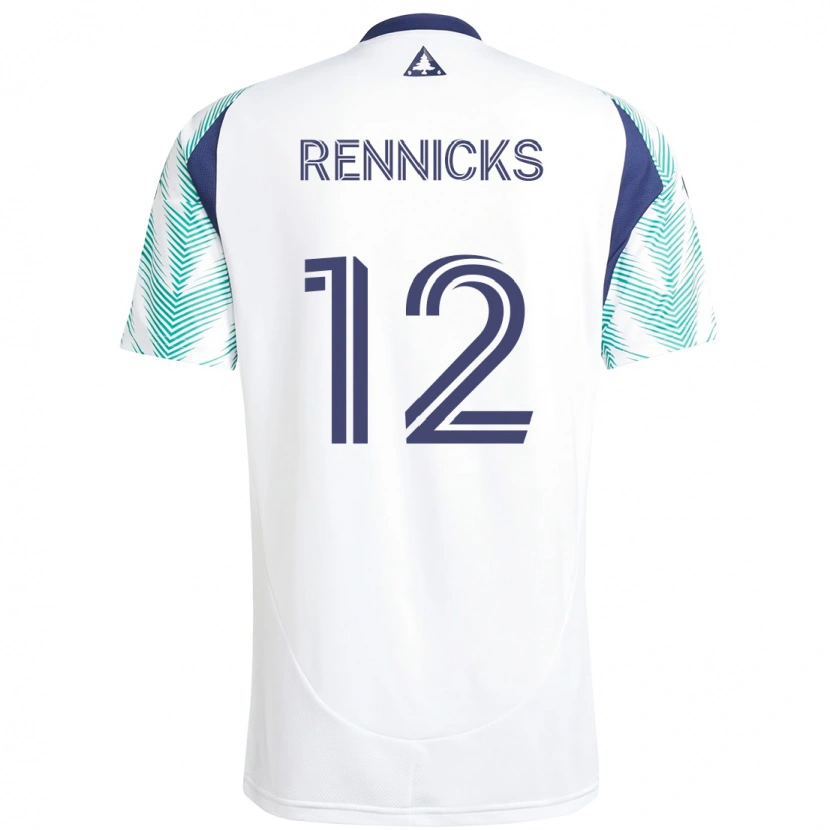 Danxen Enfant Maillot Justin Rennicks #12 Bleu Rouge Tenues Extérieur 2025/26 T-Shirt