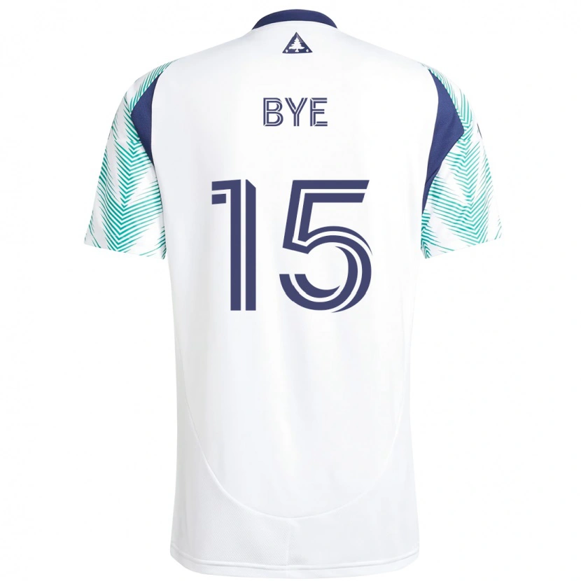 Danxen Enfant Maillot Brandon Bye #15 Blanc Bleu Tenues Extérieur 2025/26 T-Shirt