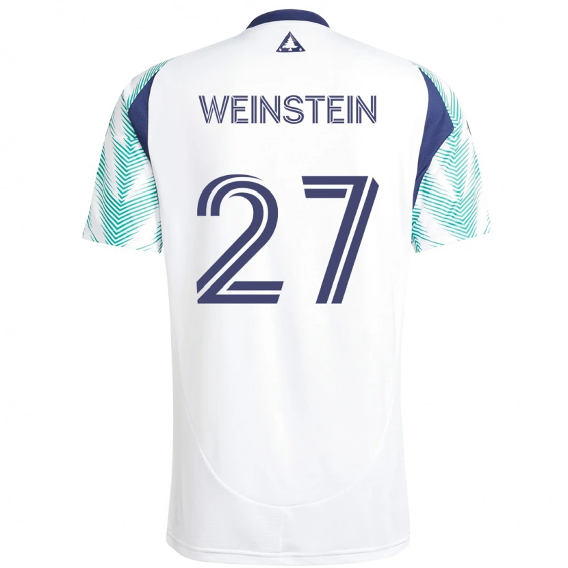 Danxen Enfant Maillot Max Weinstein #27 Bleu Rouge Tenues Extérieur 2025/26 T-Shirt