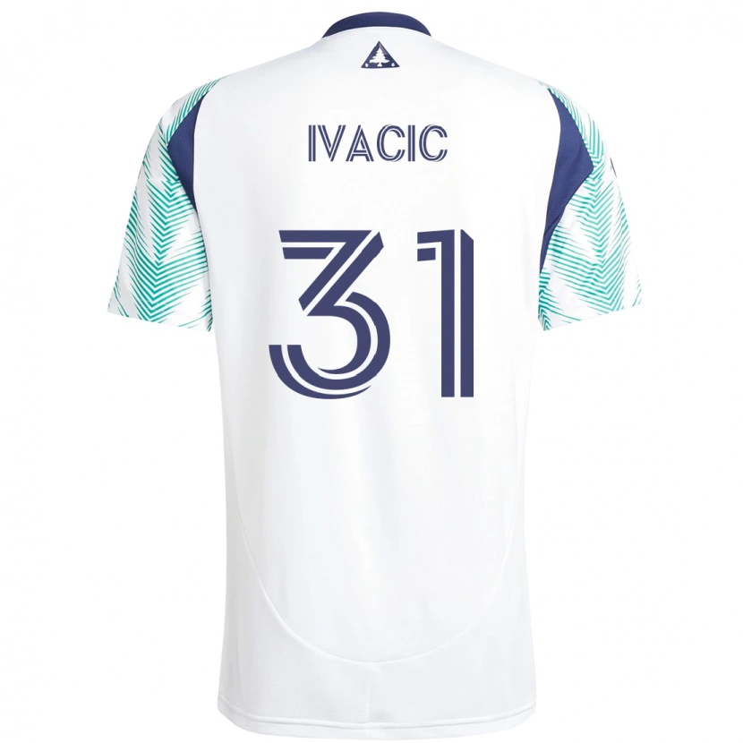 Danxen Enfant Maillot Aljaz Ivacic #31 Bleu Rouge Tenues Extérieur 2025/26 T-Shirt