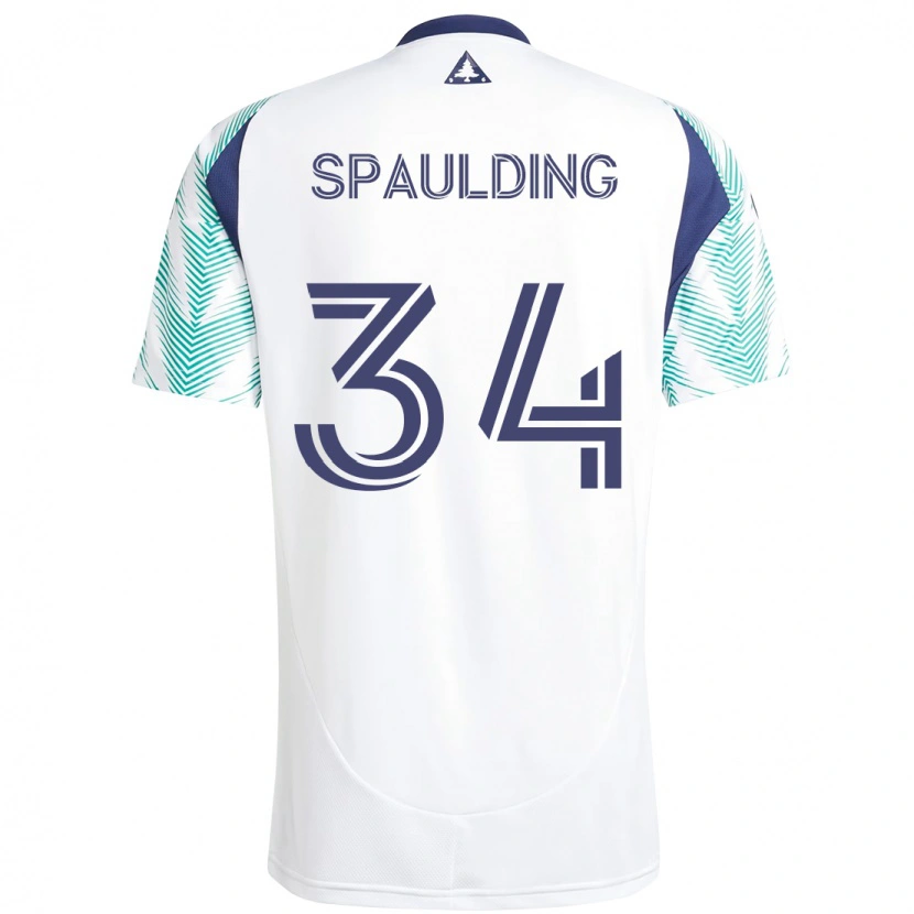 Danxen Enfant Maillot Ryan Spaulding #34 Bleu Rouge Tenues Extérieur 2025/26 T-Shirt