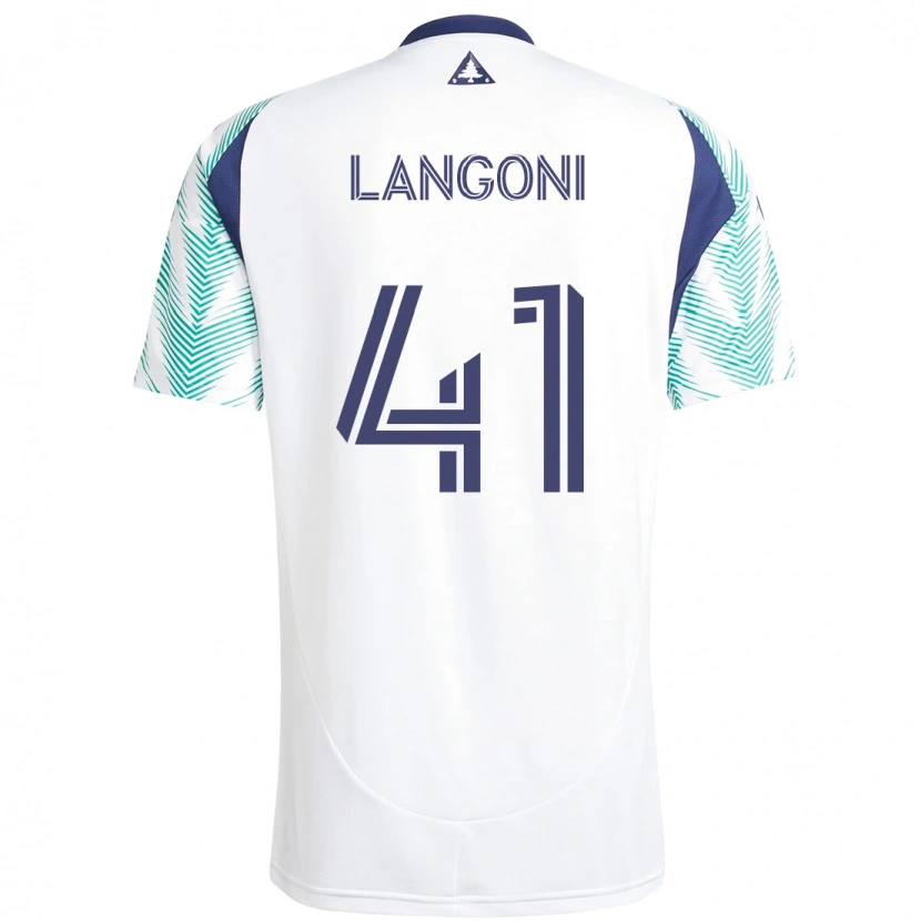 Danxen Enfant Maillot Luca Langoni #41 Bleu Rouge Tenues Extérieur 2025/26 T-Shirt