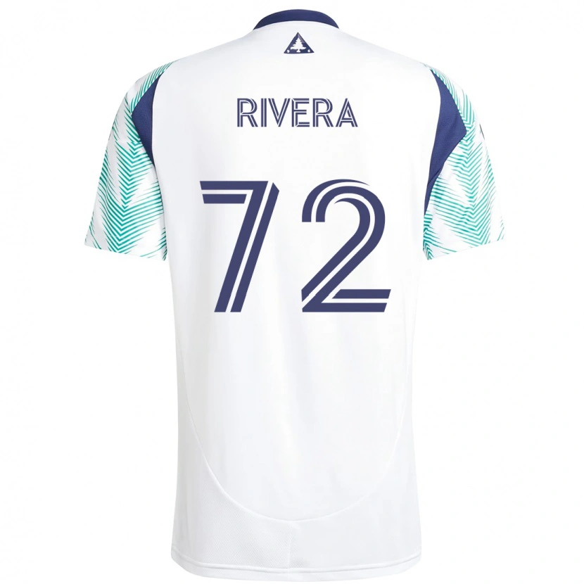 Danxen Enfant Maillot Damián Rivera #72 Bleu Rouge Tenues Extérieur 2025/26 T-Shirt