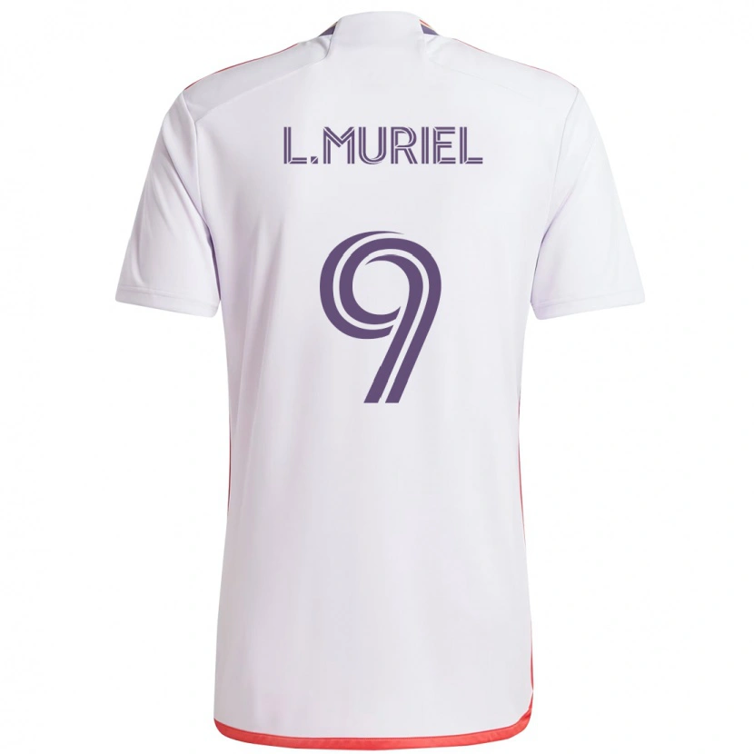 Danxen Enfant Maillot Luis Muriel #9 Blanc Violet Tenues Extérieur 2025/26 T-Shirt