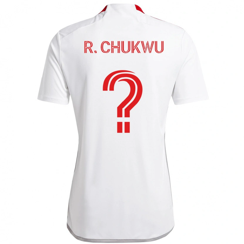 Danxen Enfant Maillot Richard Chukwu #0 Rouge Blanc Tenues Extérieur 2025/26 T-Shirt