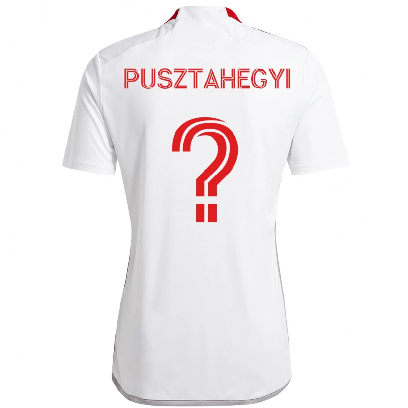 Danxen Enfant Maillot Tristan Pusztahegyi #0 Rouge Blanc Tenues Extérieur 2025/26 T-Shirt