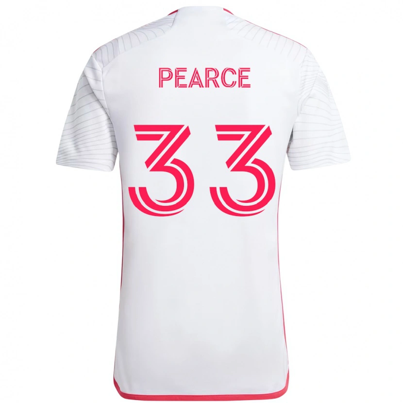 Danxen Enfant Maillot Tyson Pearce #33 Blanc Magenta Tenues Extérieur 2025/26 T-Shirt