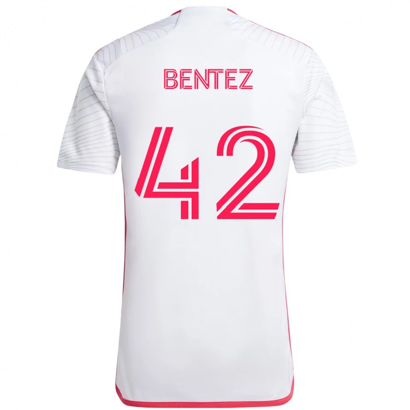 Danxen Enfant Maillot Óscar Benítez #42 Blanc Magenta Tenues Extérieur 2025/26 T-Shirt