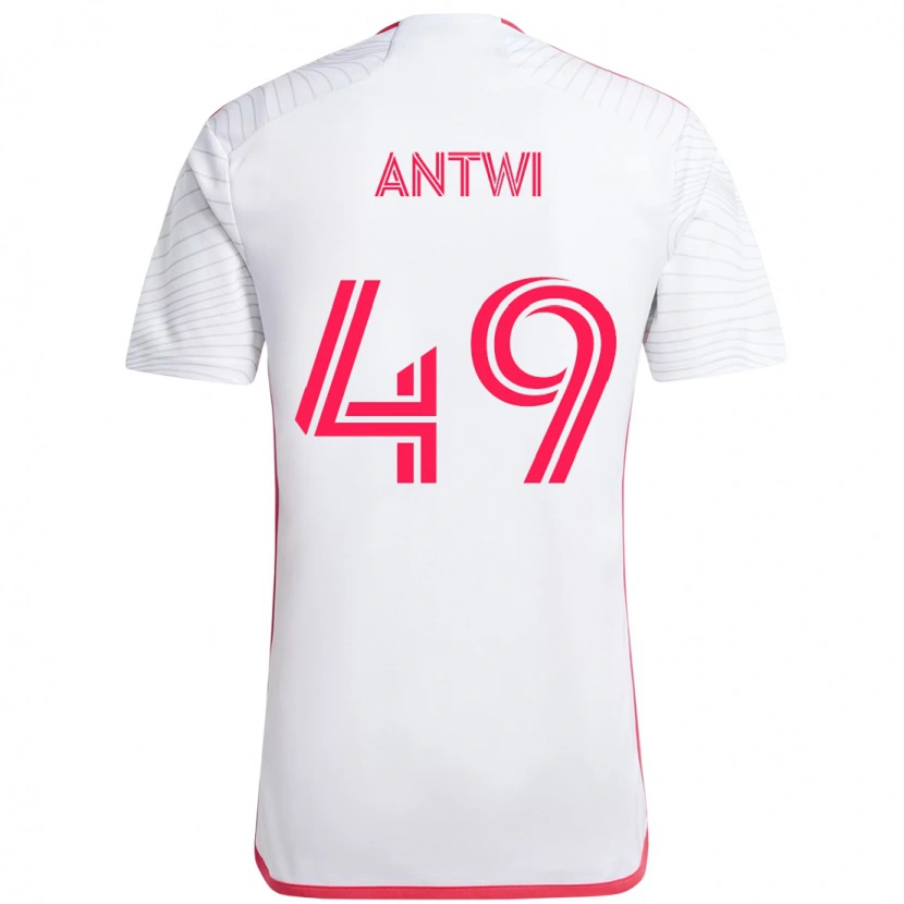 Danxen Enfant Maillot Seth Antwi #49 Blanc Magenta Tenues Extérieur 2025/26 T-Shirt