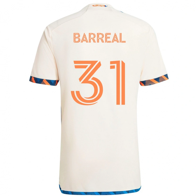 Danxen Enfant Maillot Álvaro Barreal #31 Bleu Foncé Orange Tenues Extérieur 2025/26 T-Shirt