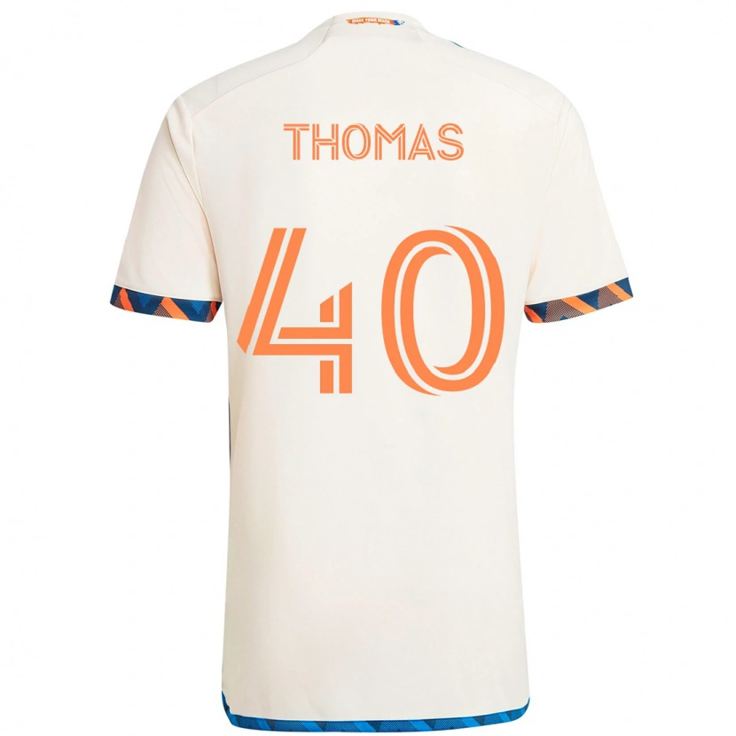 Danxen Enfant Maillot Kai Thomas #40 Bleu Foncé Orange Tenues Extérieur 2025/26 T-Shirt