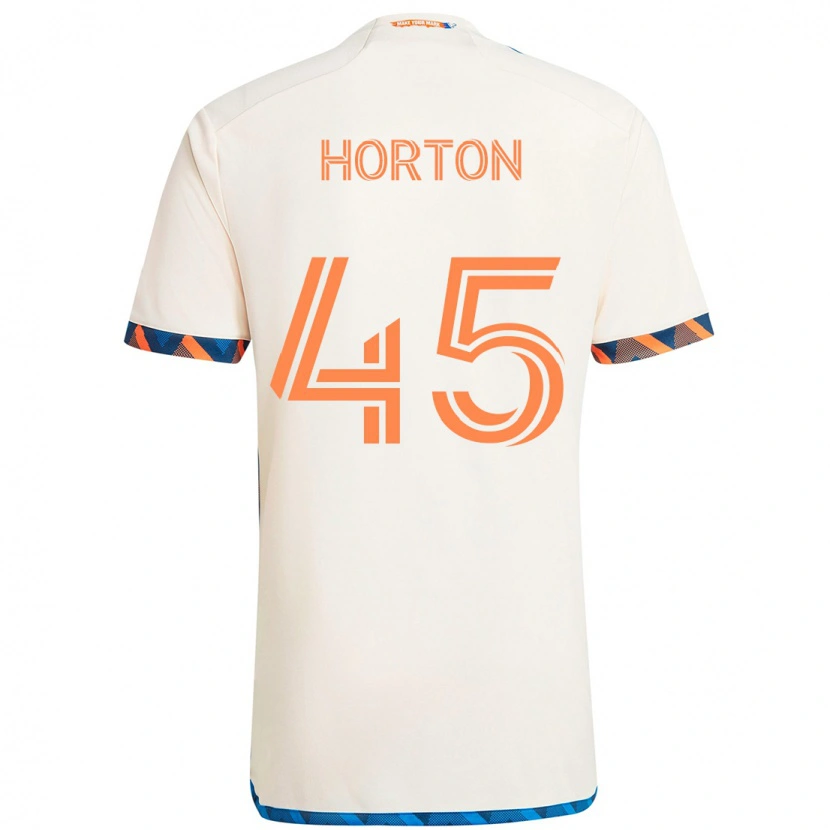 Danxen Enfant Maillot Philip Horton #45 Bleu Foncé Orange Tenues Extérieur 2025/26 T-Shirt
