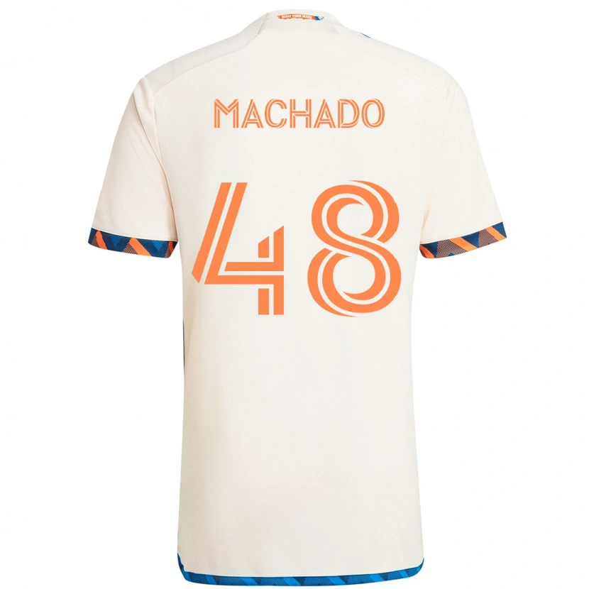Danxen Enfant Maillot Juan Machado #48 Bleu Foncé Orange Tenues Extérieur 2025/26 T-Shirt