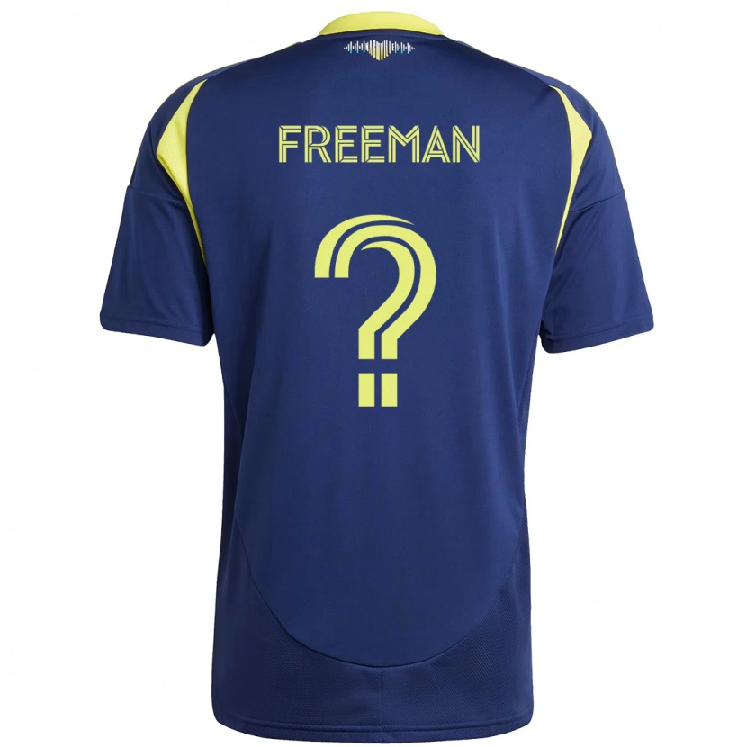 Danxen Enfant Maillot Tyler Freeman #0 Jaune Bleu Marine Tenues Extérieur 2025/26 T-Shirt