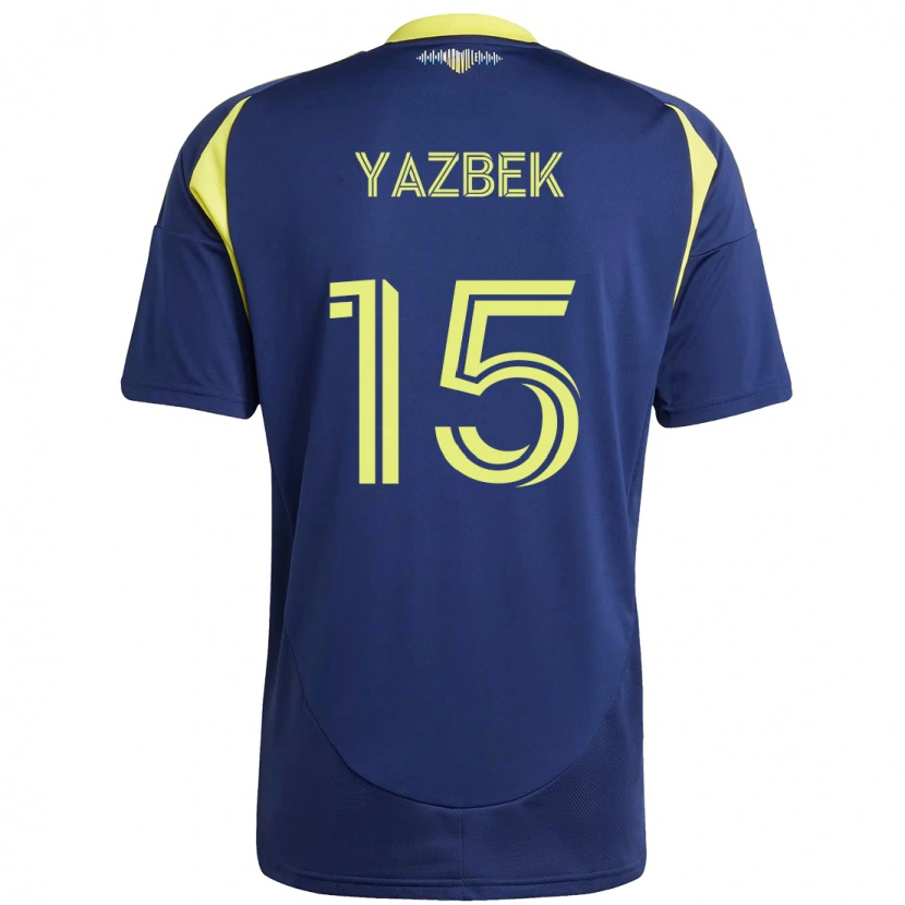 Danxen Enfant Maillot Patrick Yazbek #15 Bleu Marine Jaune Tenues Extérieur 2025/26 T-Shirt