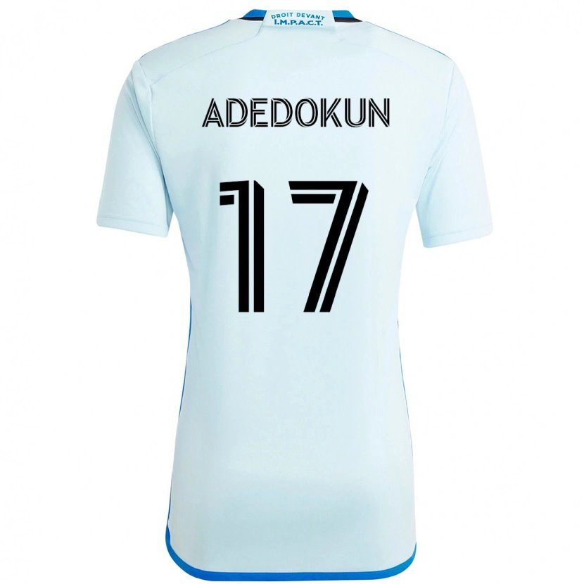 Danxen Enfant Maillot Michael Adedokun #17 Bleu Ciel Bleu Foncé Tenues Extérieur 2025/26 T-Shirt
