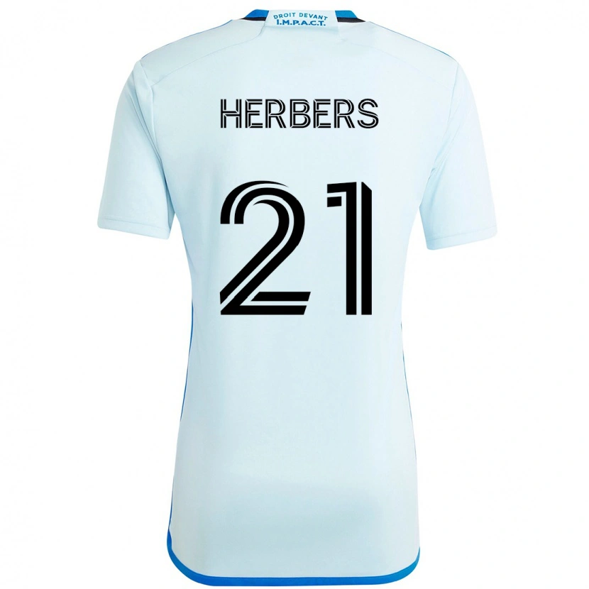Danxen Enfant Maillot Fabian Herbers #21 Bleu Ciel Bleu Foncé Tenues Extérieur 2025/26 T-Shirt