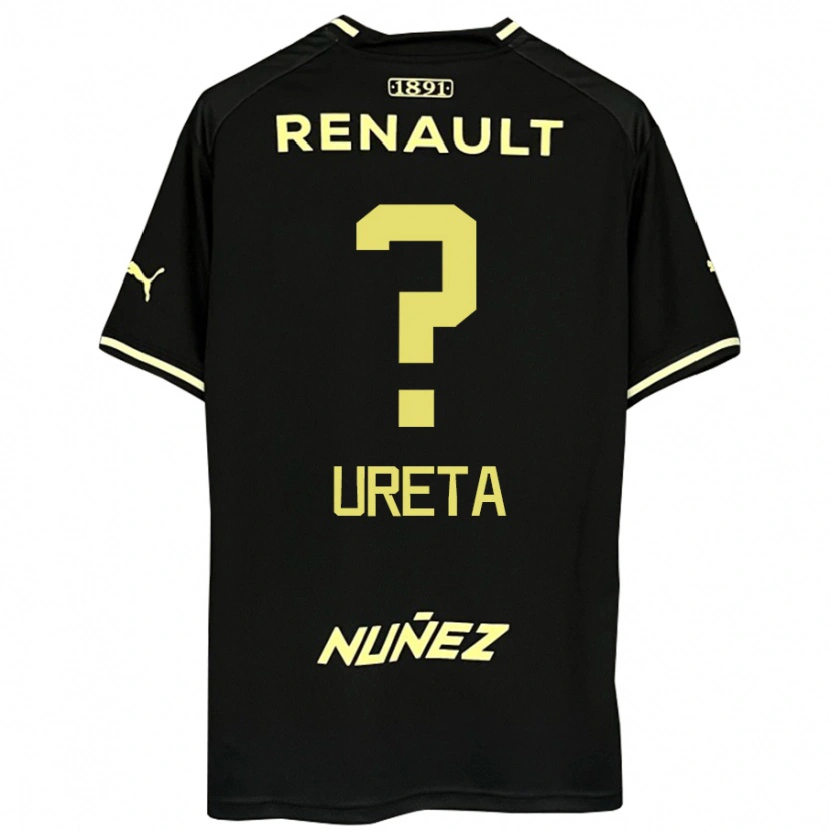 Danxen Enfant Maillot Mateo Ureta #0 Jaune Noir Tenues Extérieur 2025/26 T-Shirt