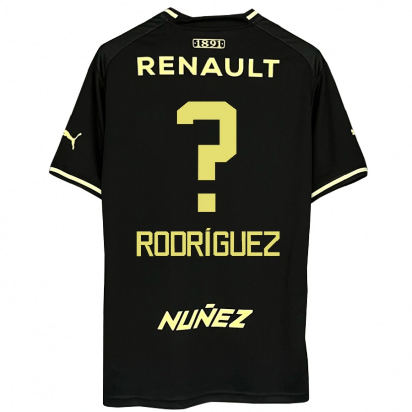 Danxen Enfant Maillot Juan Rodríguez #0 Jaune Noir Tenues Extérieur 2025/26 T-Shirt