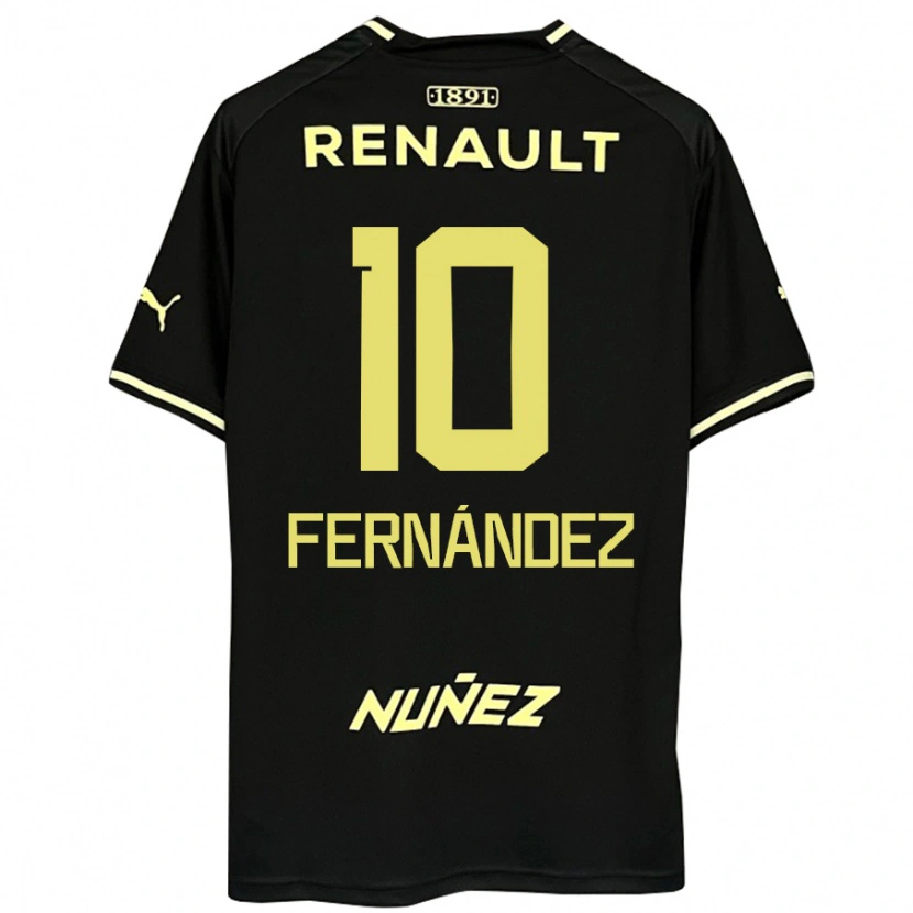 Danxen Enfant Maillot Leonardo Fernández #10 Jaune Noir Tenues Extérieur 2025/26 T-Shirt