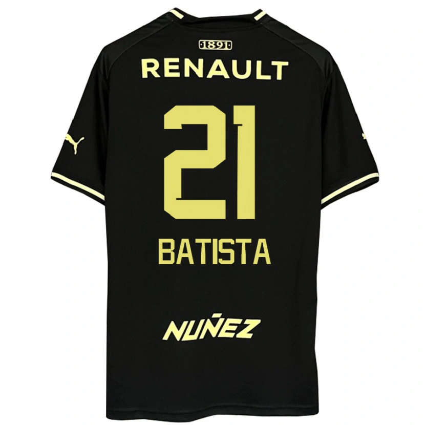 Danxen Enfant Maillot Facundo Batista #21 Jaune Noir Tenues Extérieur 2025/26 T-Shirt