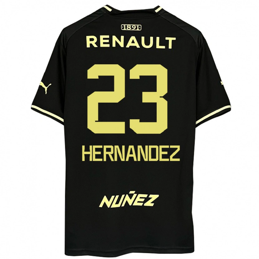 Danxen Enfant Maillot Abel Hernandez #23 Jaune Noir Tenues Extérieur 2025/26 T-Shirt