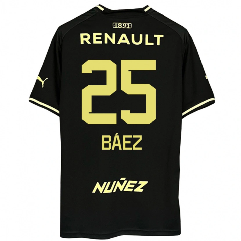 Danxen Enfant Maillot Jaime Báez #25 Noir Jaune Tenues Extérieur 2025/26 T-Shirt