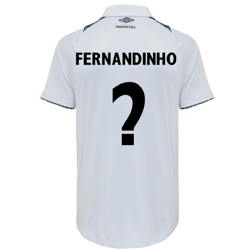 Danxen Enfant Maillot Fernandinho #0 Blanc Bleu Tenues Extérieur 2025/26 T-Shirt
