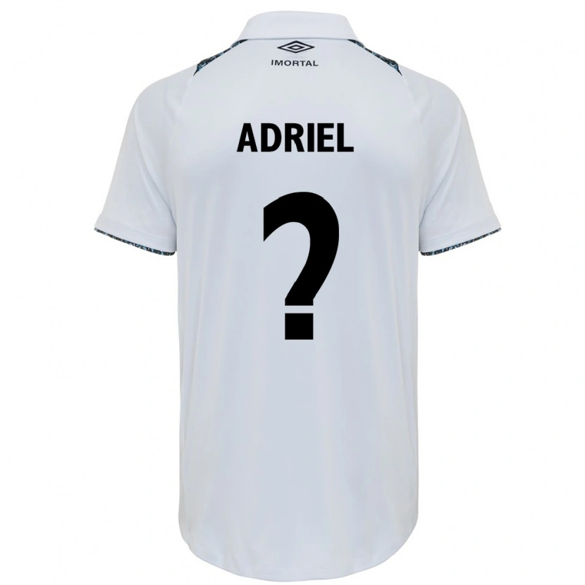 Danxen Enfant Maillot Adriel #0 Blanc Bleu Tenues Extérieur 2025/26 T-Shirt
