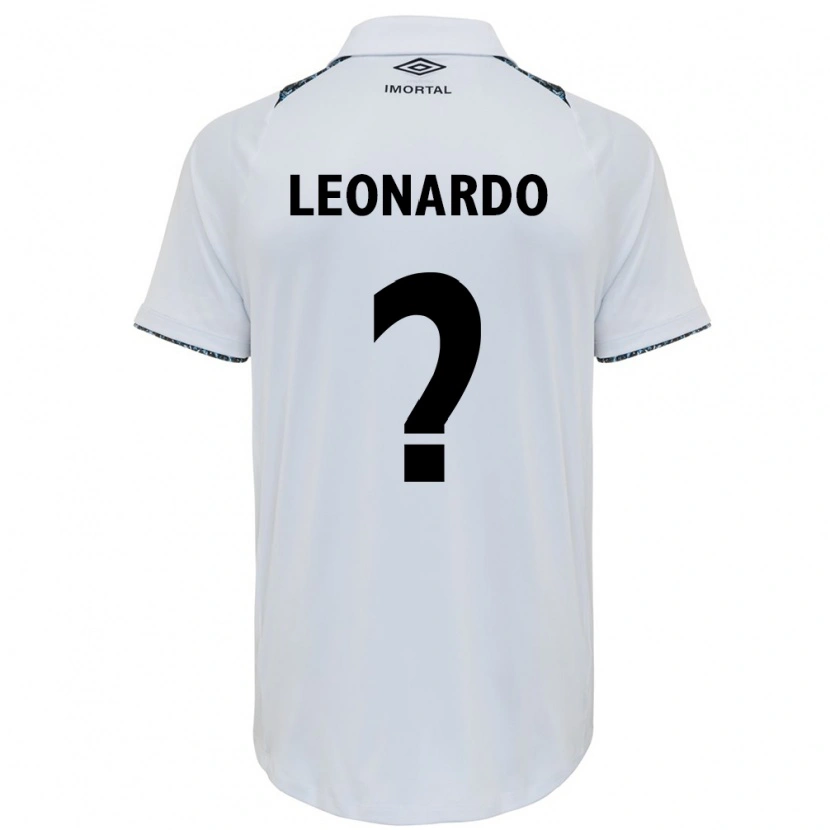 Danxen Enfant Maillot Wagner Leonardo #0 Blanc Bleu Tenues Extérieur 2025/26 T-Shirt