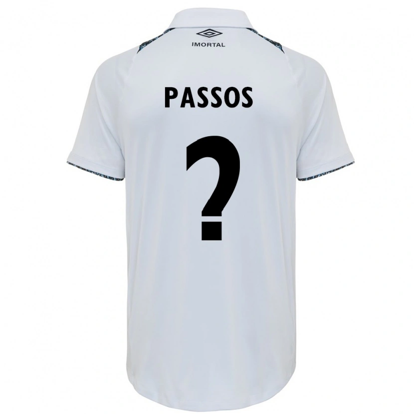 Danxen Enfant Maillot Gabriel Passos #0 Bleu Noir Blanc Tenues Extérieur 2025/26 T-Shirt