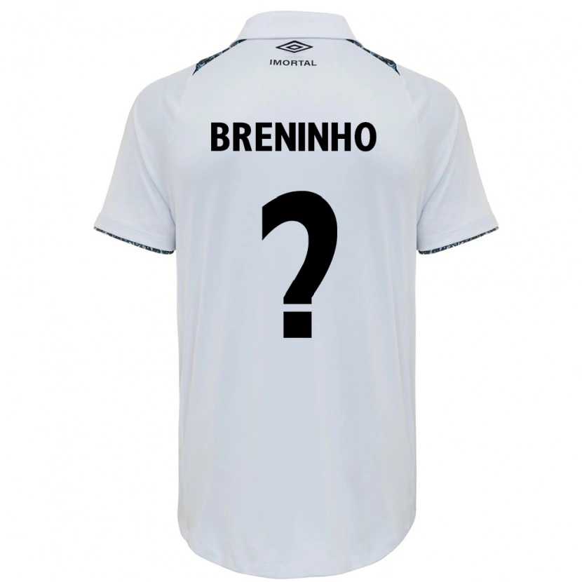 Danxen Enfant Maillot Breninho #0 Blanc Bleu Tenues Extérieur 2025/26 T-Shirt