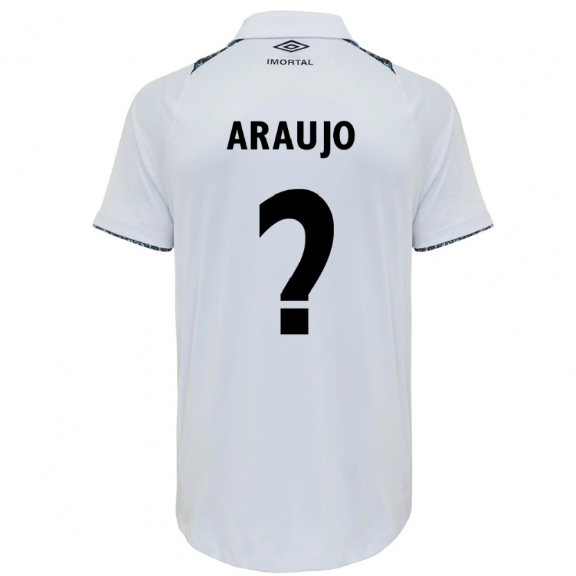 Danxen Enfant Maillot Caio Araujo #0 Blanc Bleu Tenues Extérieur 2025/26 T-Shirt