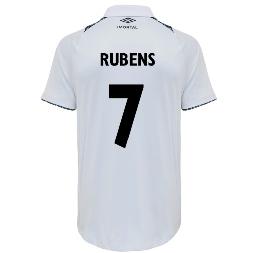Danxen Enfant Maillot Rubens #7 Blanc Bleu Tenues Extérieur 2025/26 T-Shirt