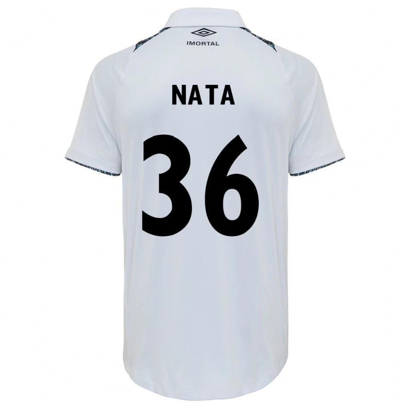 Danxen Enfant Maillot Natã #36 Blanc Bleu Tenues Extérieur 2025/26 T-Shirt