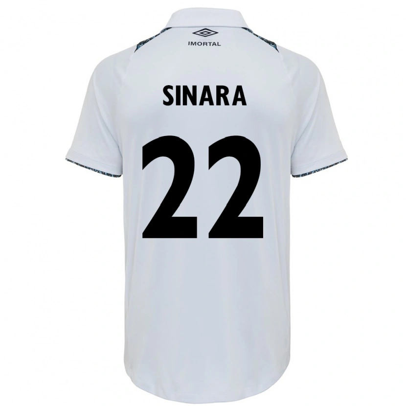 Danxen Enfant Maillot Sinara #22 Blanc Bleu Tenues Extérieur 2025/26 T-Shirt