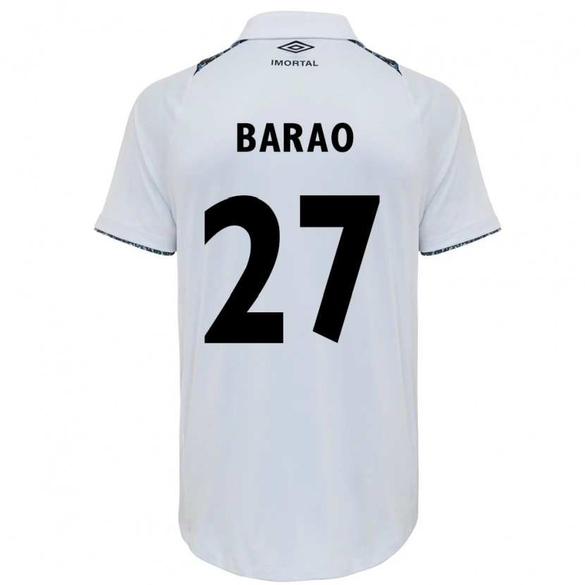 Danxen Enfant Maillot Dani Barão #27 Blanc Bleu Tenues Extérieur 2025/26 T-Shirt