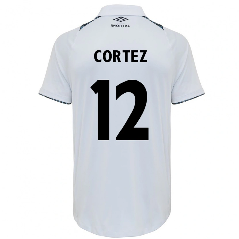 Danxen Enfant Maillot Bruno Cortez #12 Bleu Noir Blanc Tenues Extérieur 2025/26 T-Shirt
