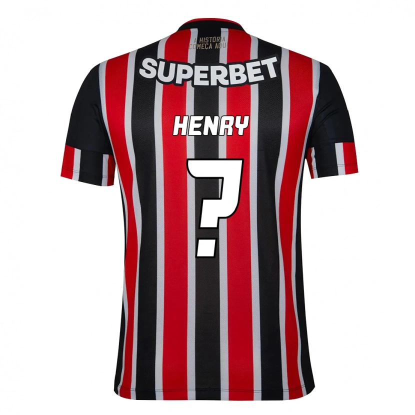 Danxen Enfant Maillot Thierry Henry #0 Noir Rouge Tenues Extérieur 2025/26 T-Shirt