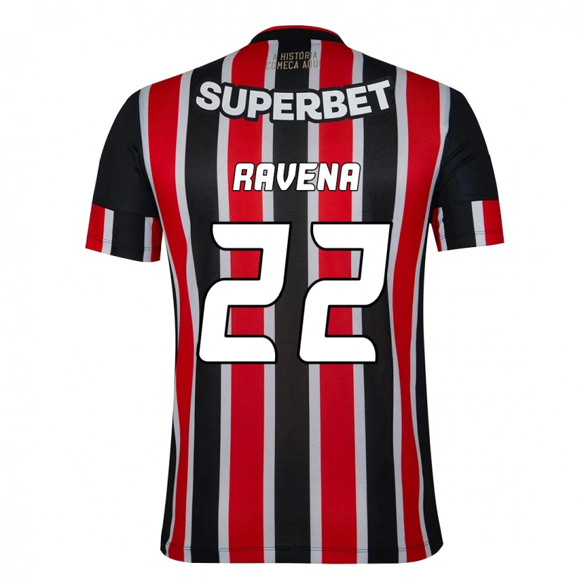 Danxen Enfant Maillot Ravena #22 Noir Rouge Tenues Extérieur 2025/26 T-Shirt